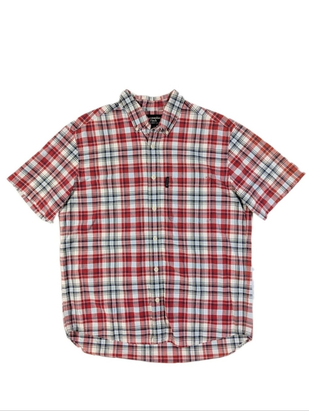 Abercrombie & Fitch Mens Medium Short Sleeve Button Up Shirt Plaid